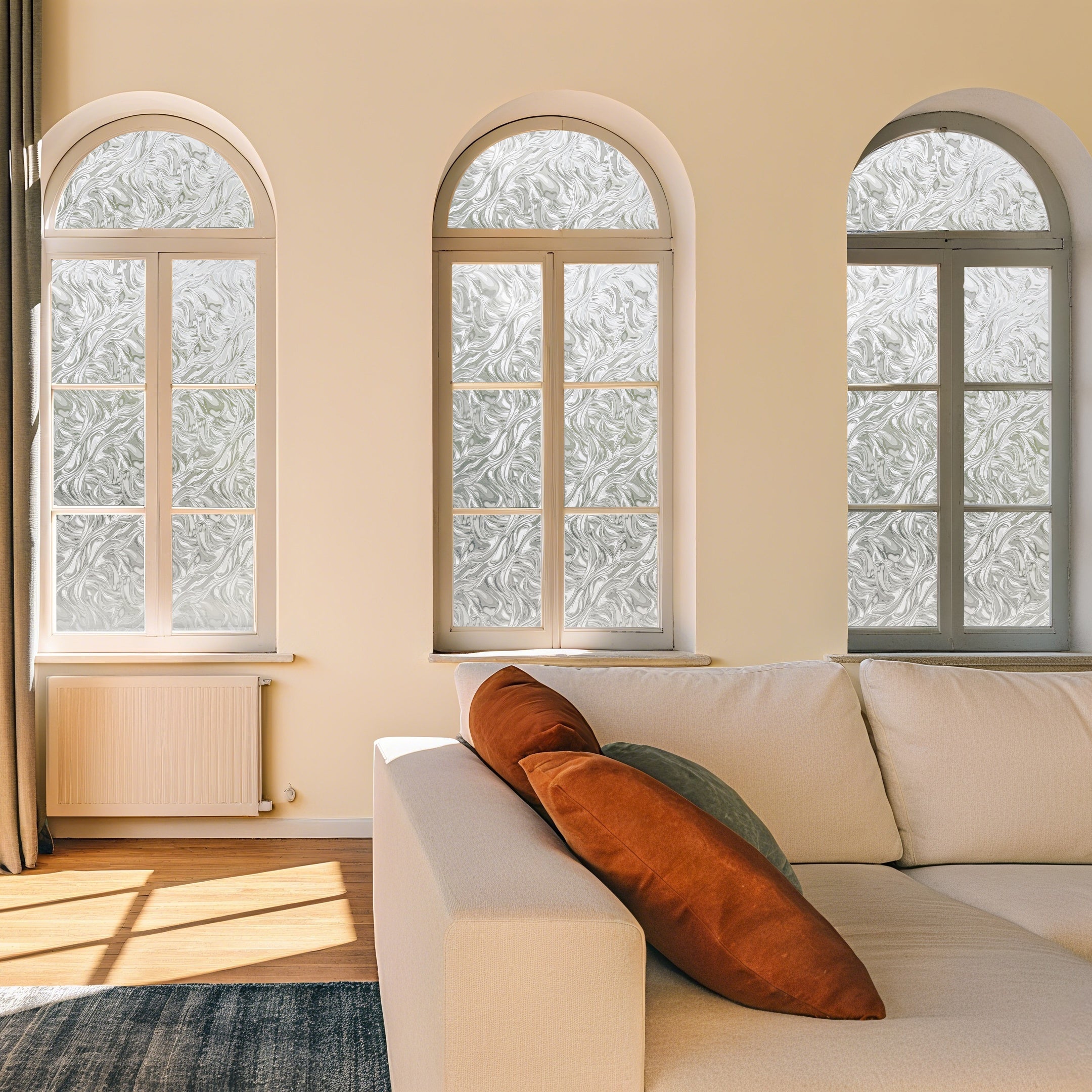 Ocean Currents Stained Glass Decorative Window Film