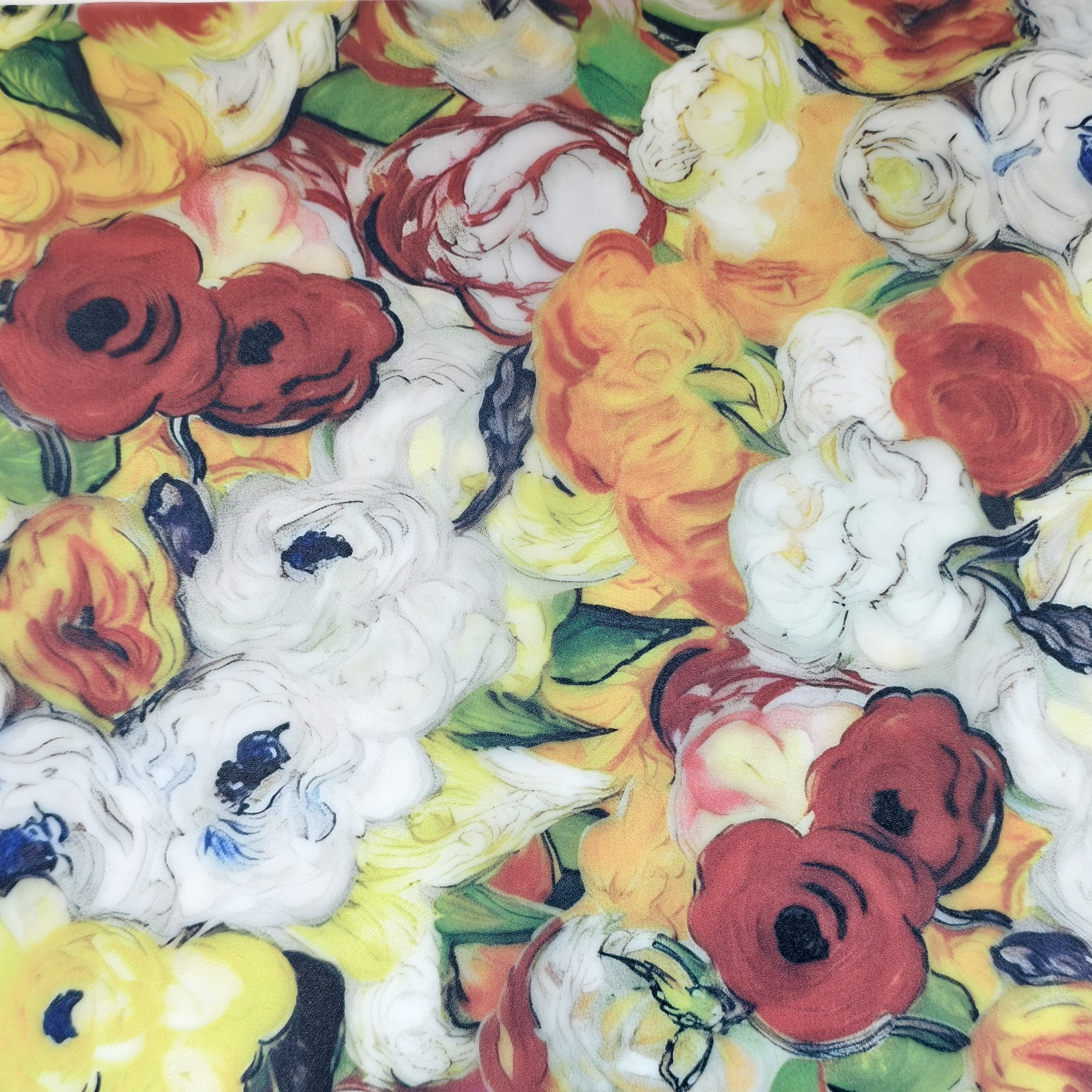 Painted Florals Stained Glass Decorative Window Film