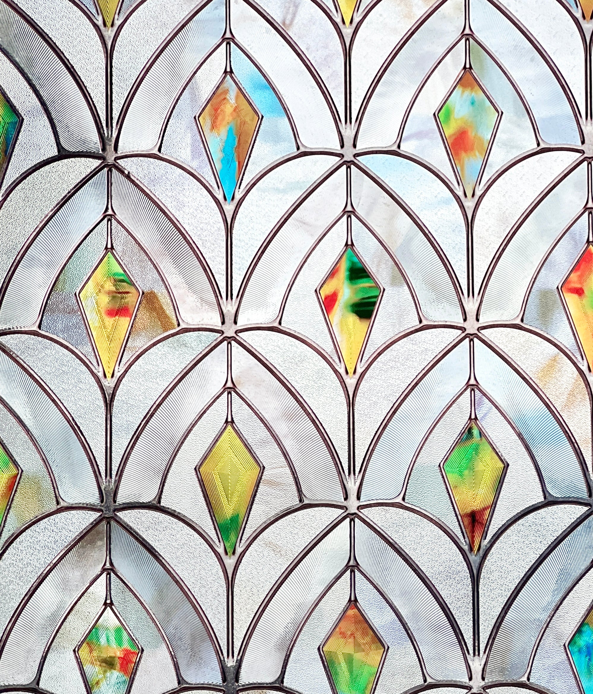 Peacocks Gemstone Stained Glass Decorative Window Film