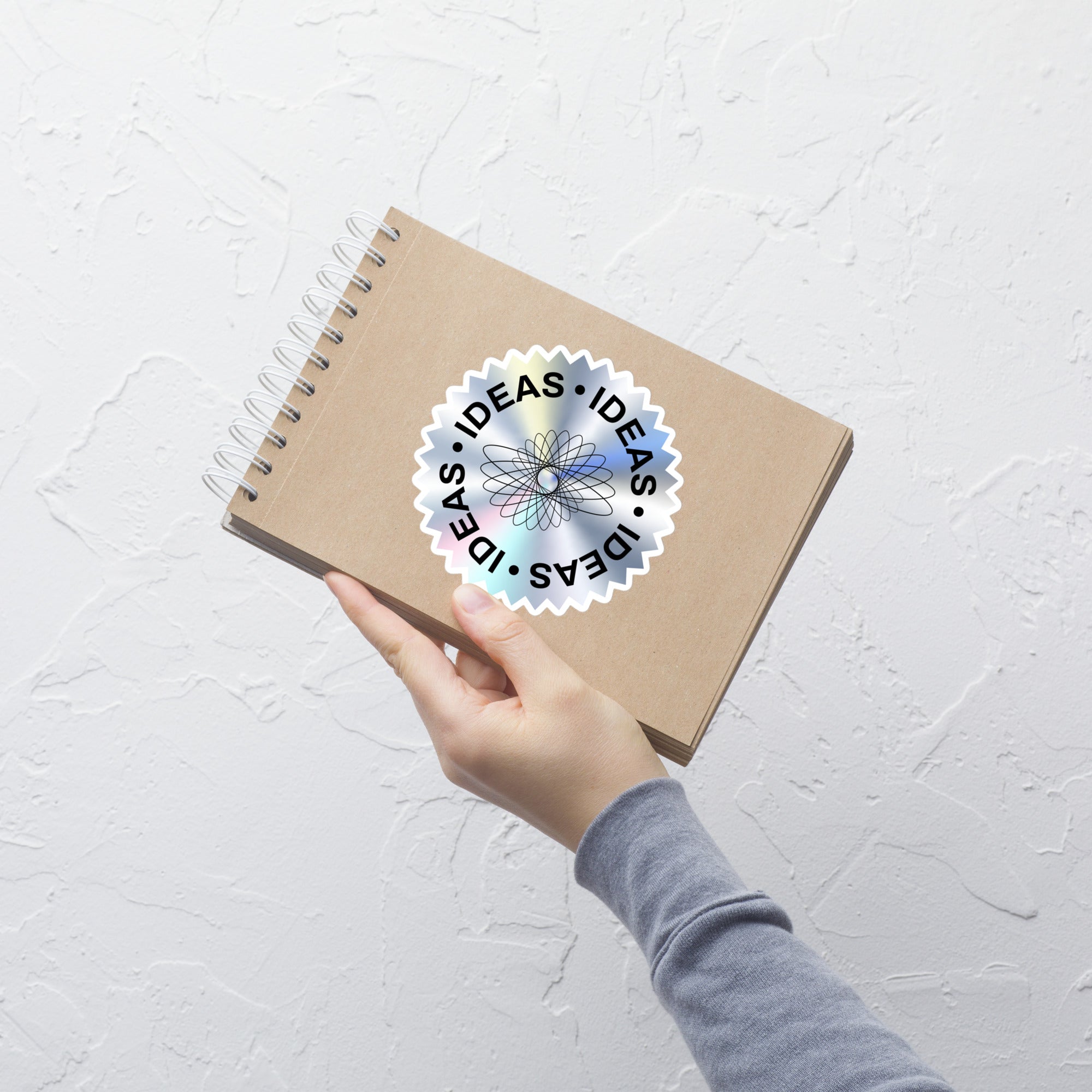 Rainbow Shimmer Round Stickers – Sparkling Colorful Adhesive Decals notebook