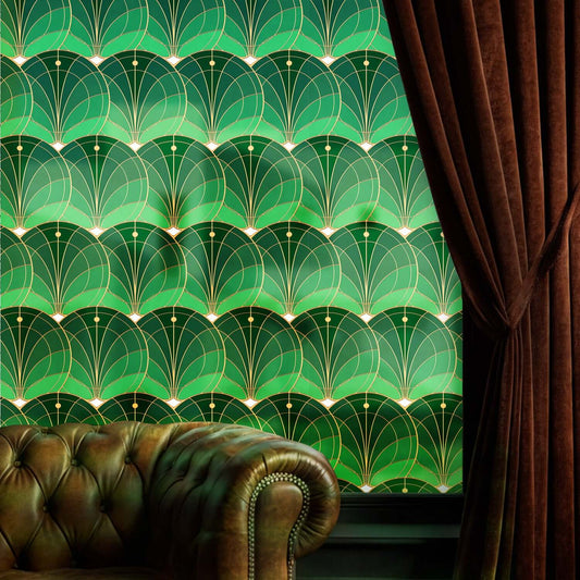 Scalloped Scale Stained Glass Window Film