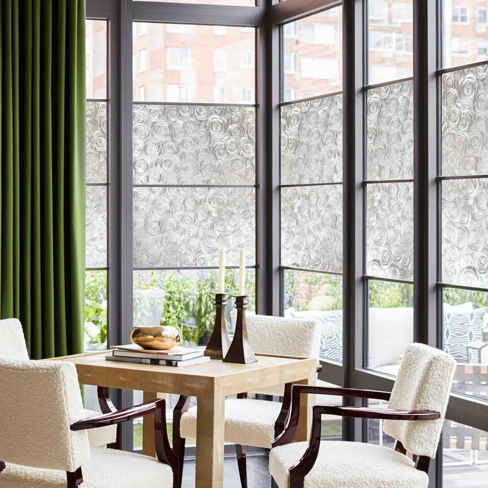 Sea of Flowers Stained Glass Decorative Window Film