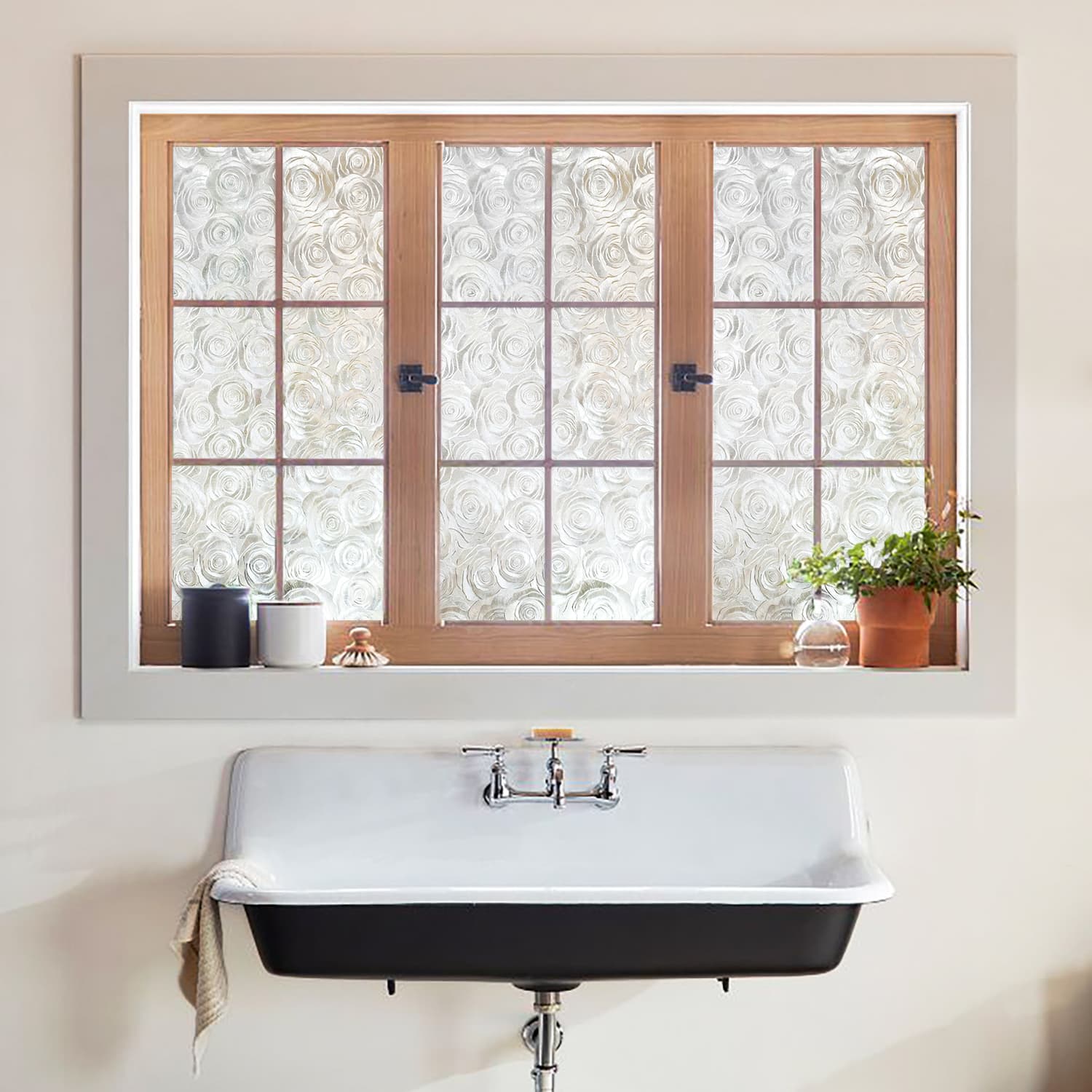 Sea of Flowers Stained Glass Decorative Window Film