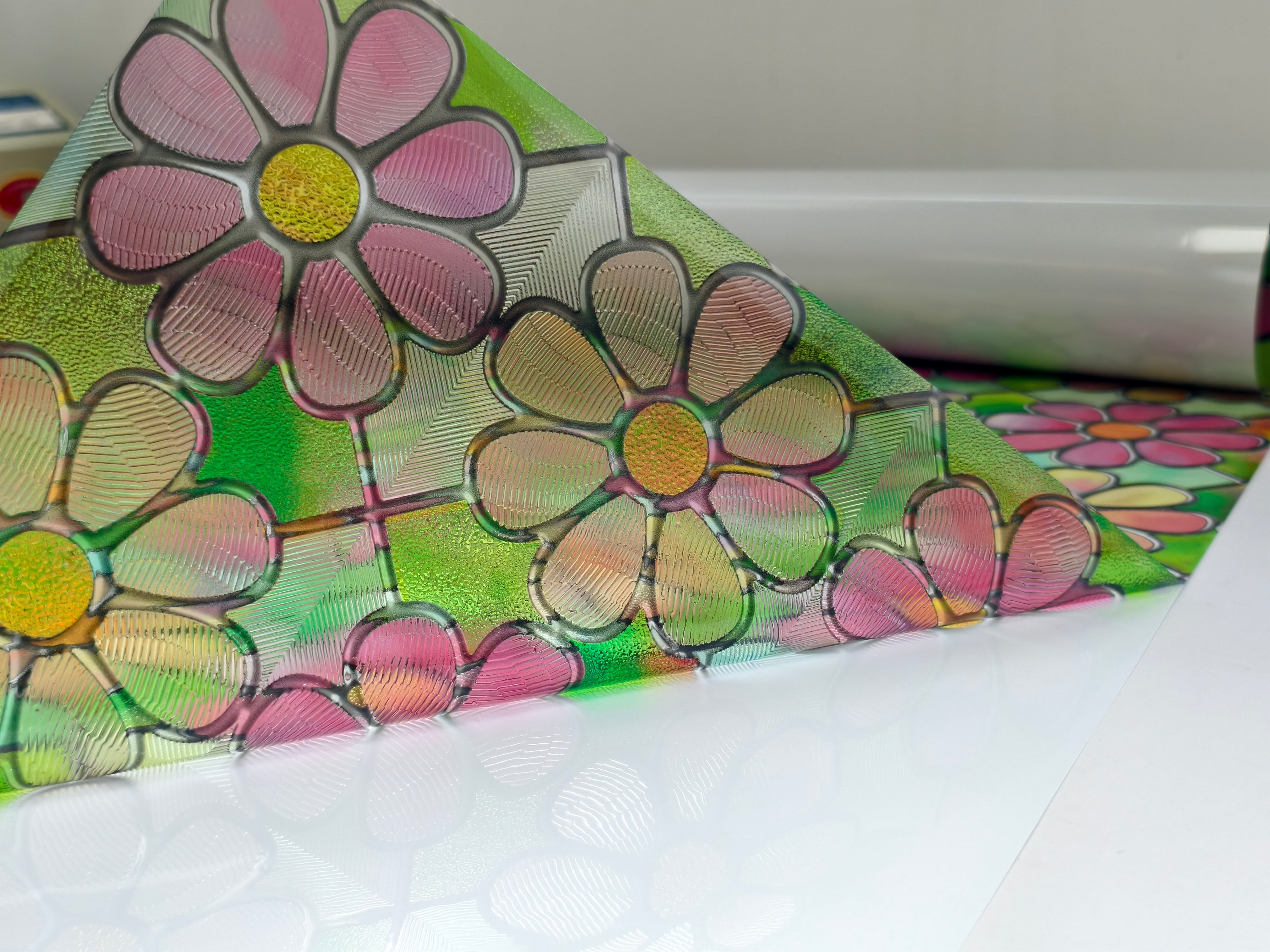 Film décoratif pour vitres teintées Blue Clover Glow