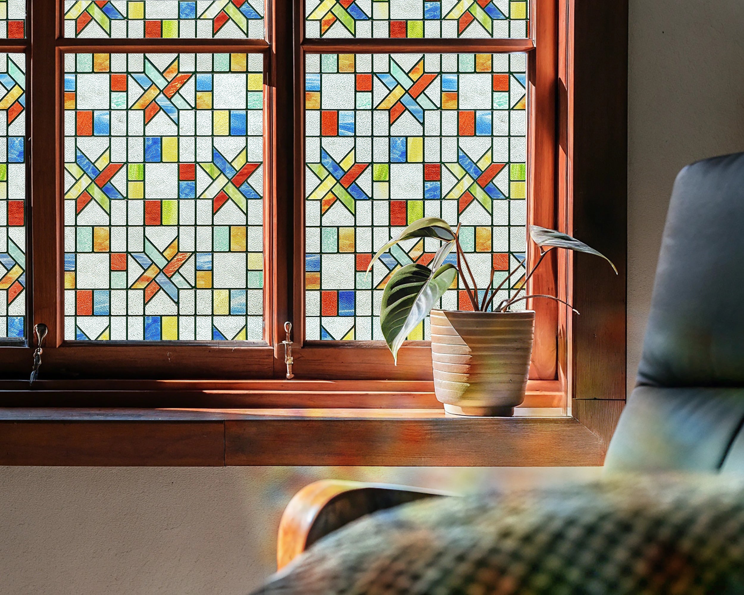 Film décoratif pour vitres teintées Blue Clover Glow