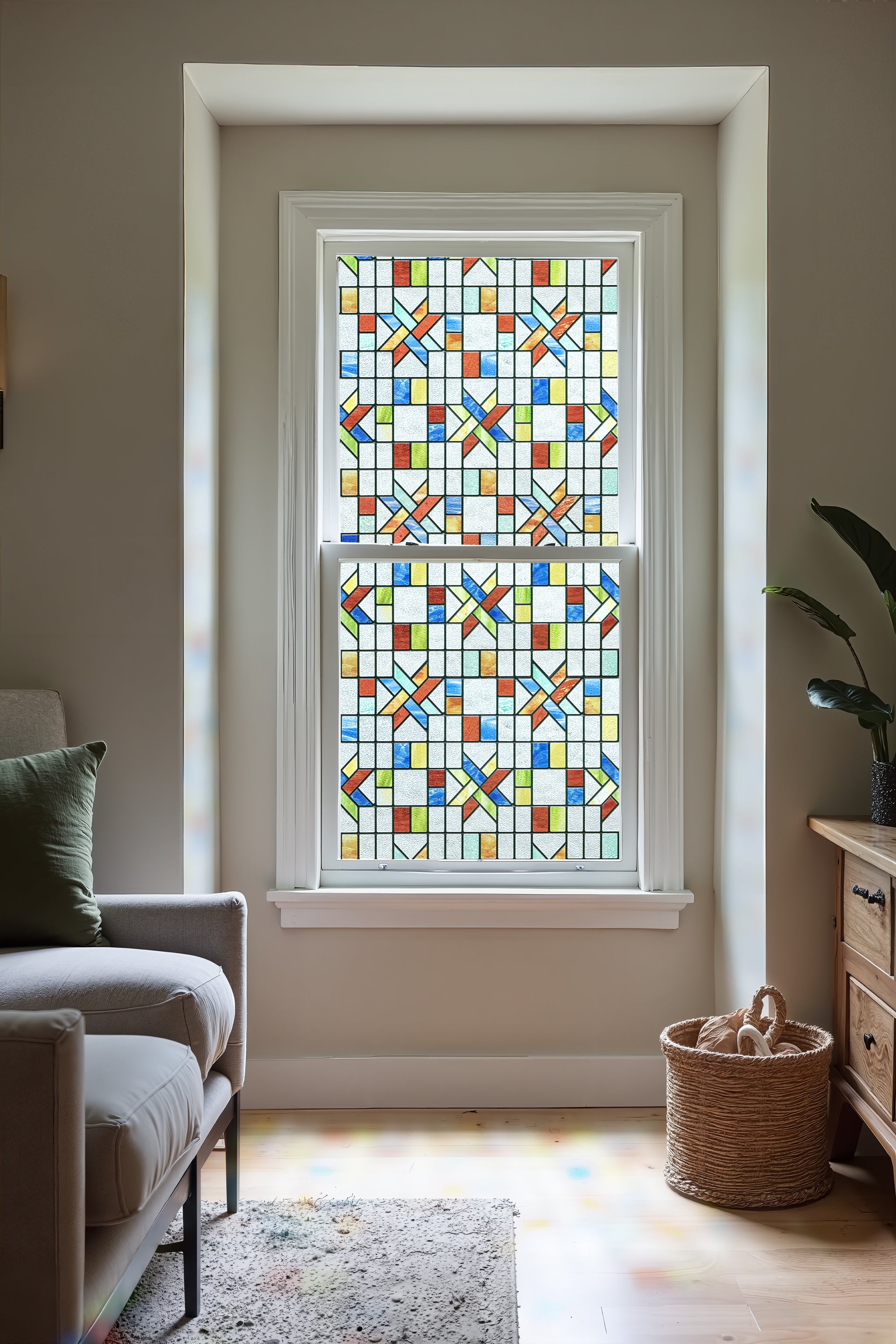 Film décoratif pour vitres teintées Blue Clover Glow