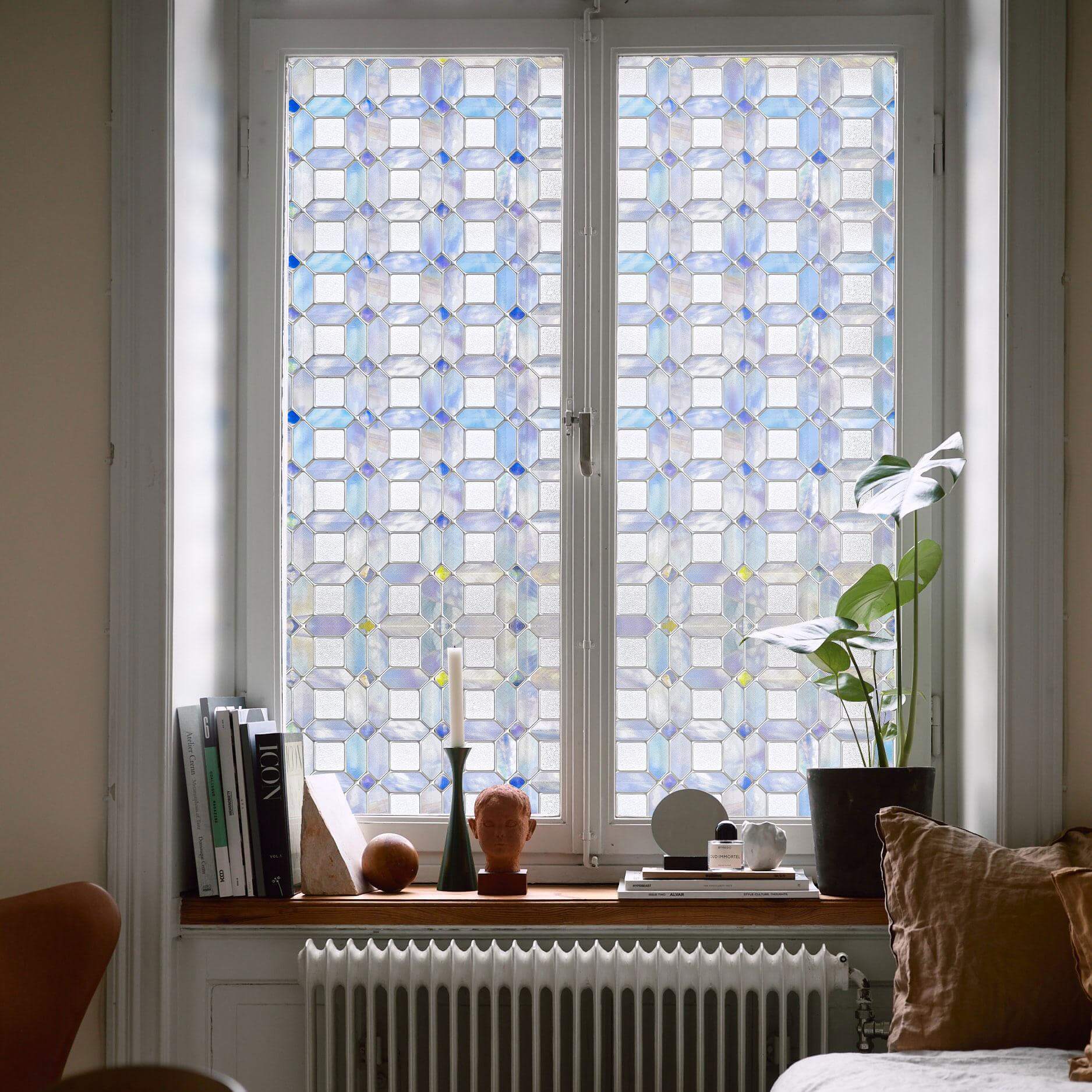 Tanzanite Stained Glass Decorative Window Film