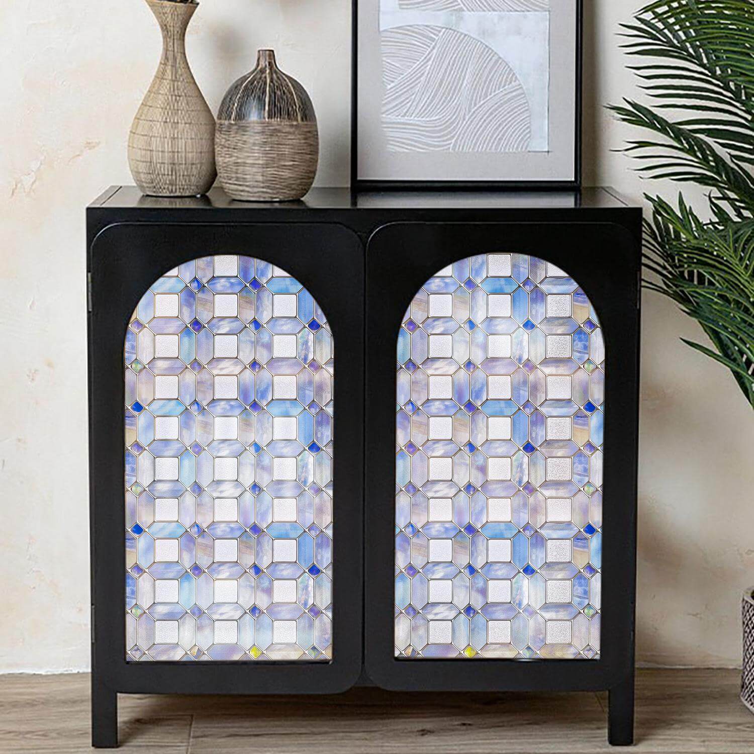 Tanzanite Stained Glass Decorative Window Film