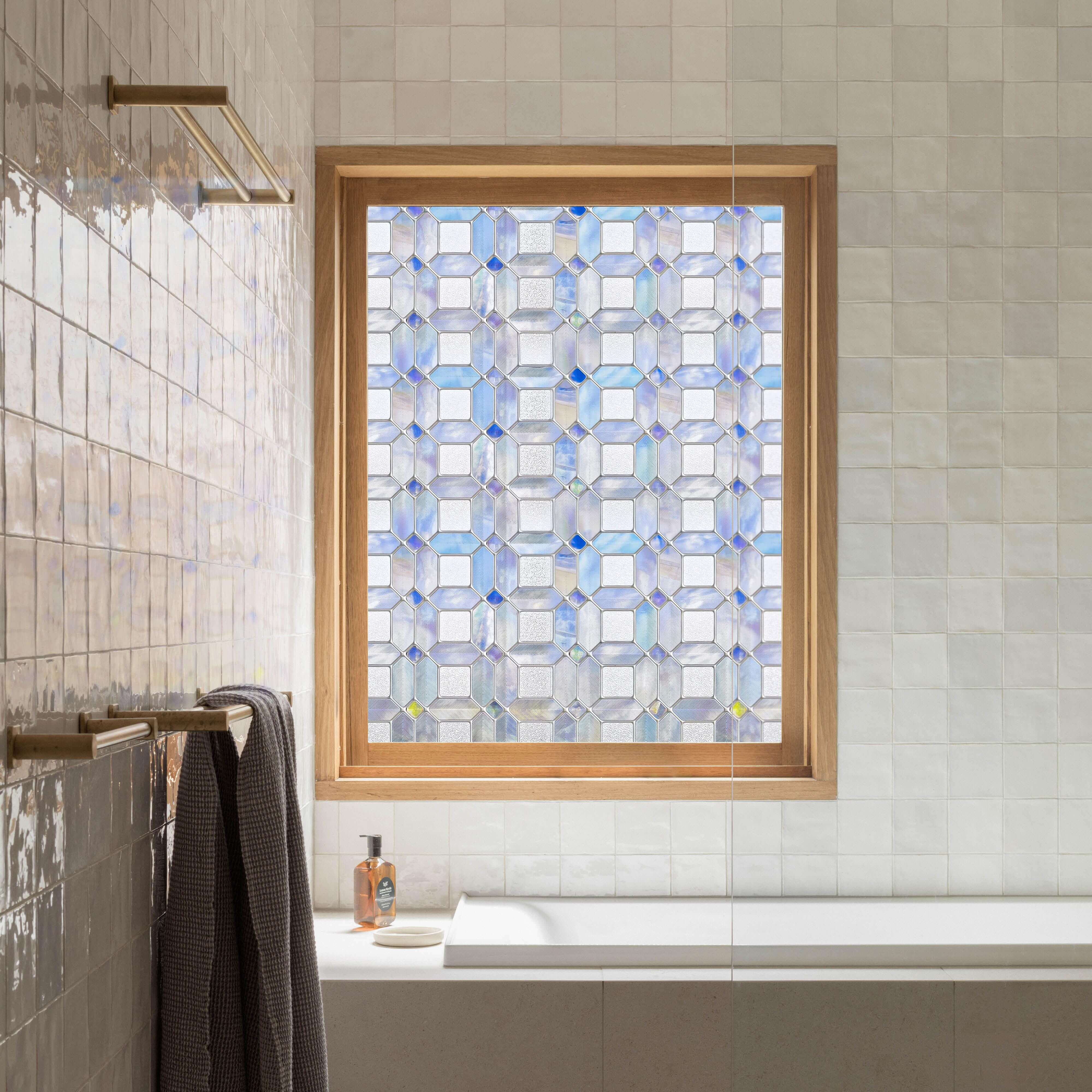 Tanzanite Stained Glass Decorative Window Film