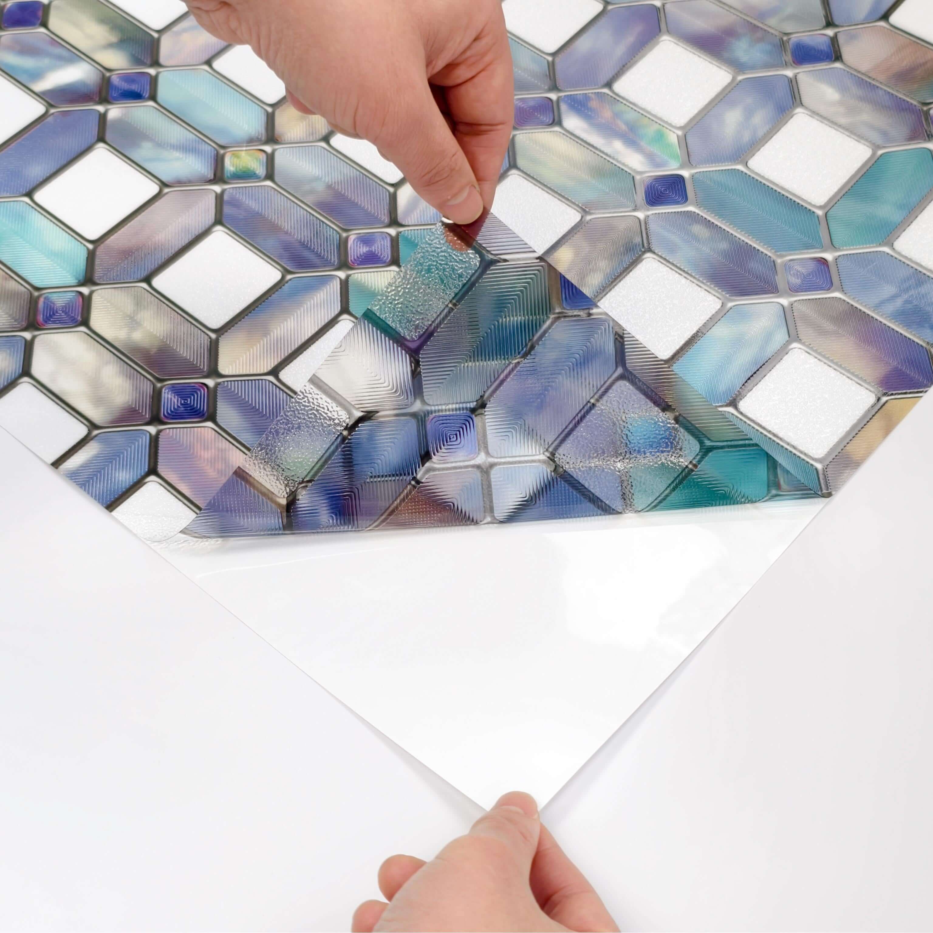 Tanzanite Stained Glass Decorative Window Film