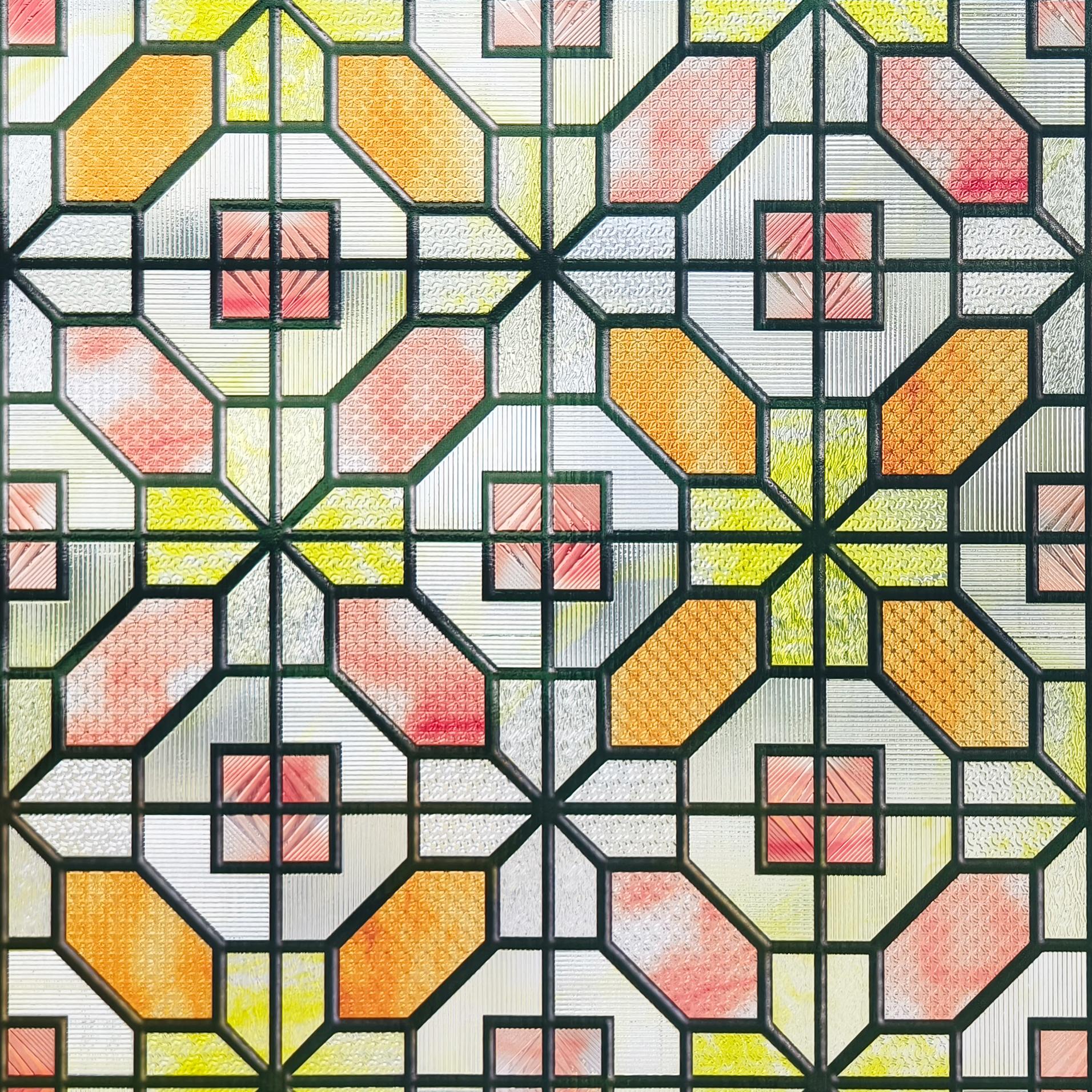 Film décoratif pour vitres en vitrail Tessly