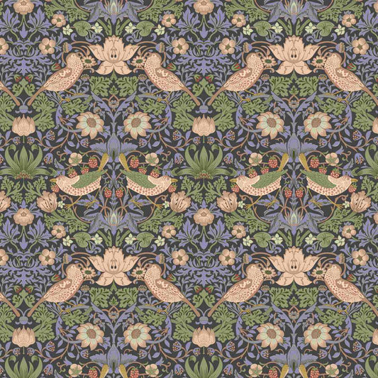 William Morris - Strawberry Thief Throw Blanket - Classic Vintage Style