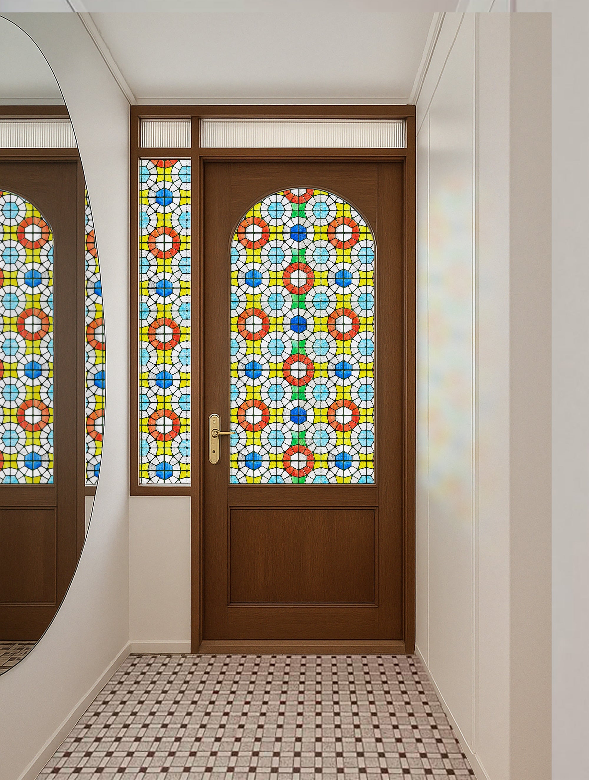 Film décoratif pour vitres en vitrail Westlight Charm