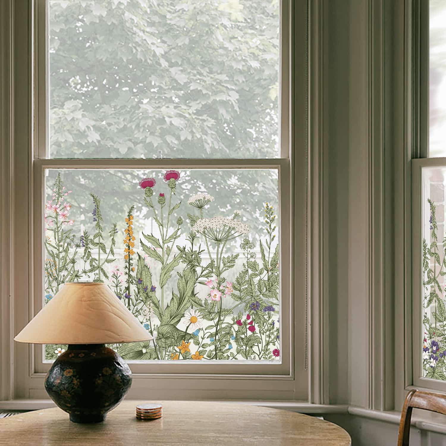 Película decorativa para ventanas con vitrales Victoria
