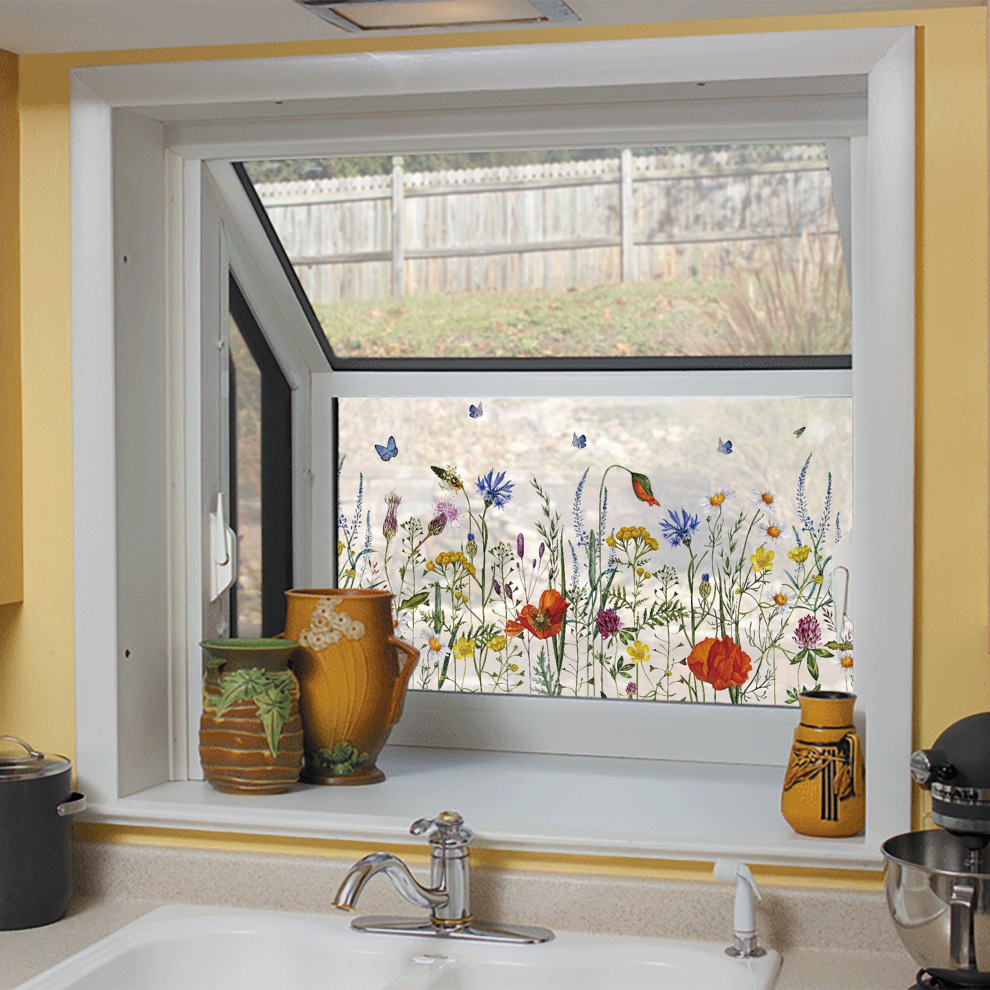 Wildflower Dream Stained Glass Decorative Window Film