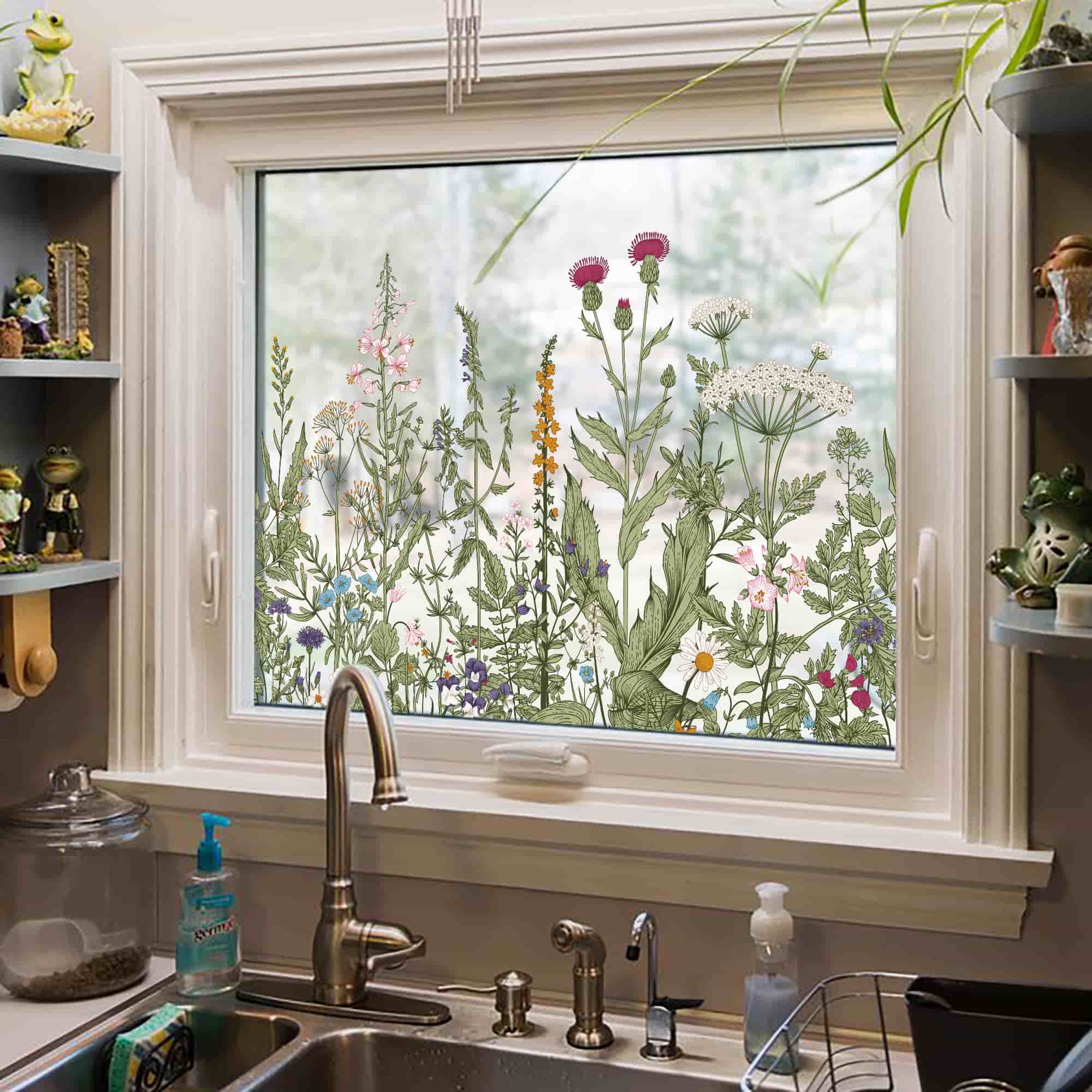 Película decorativa para ventanas con vitrales Victoria