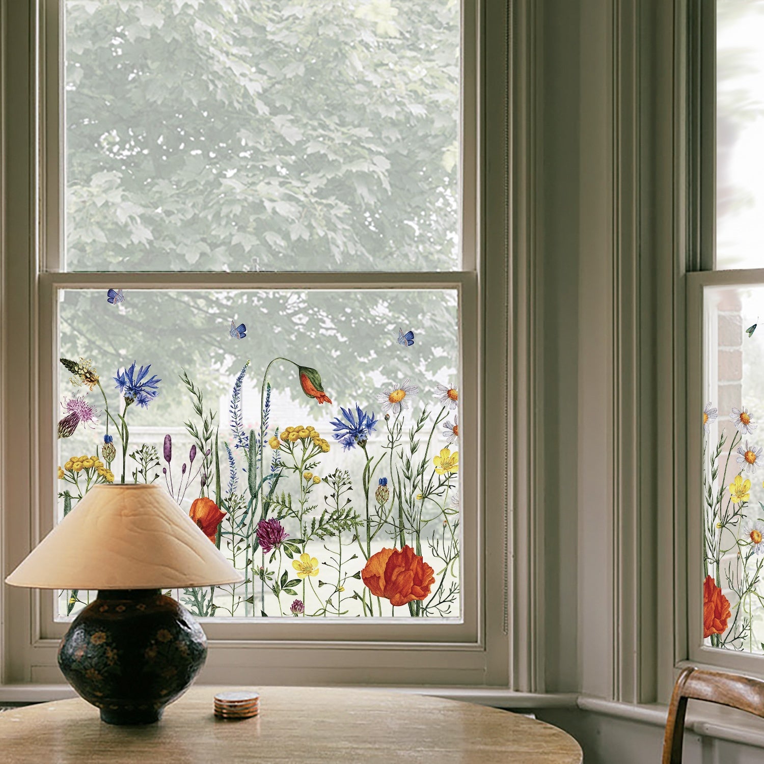 Wildflower Dream Stained Glass Decorative Window Film