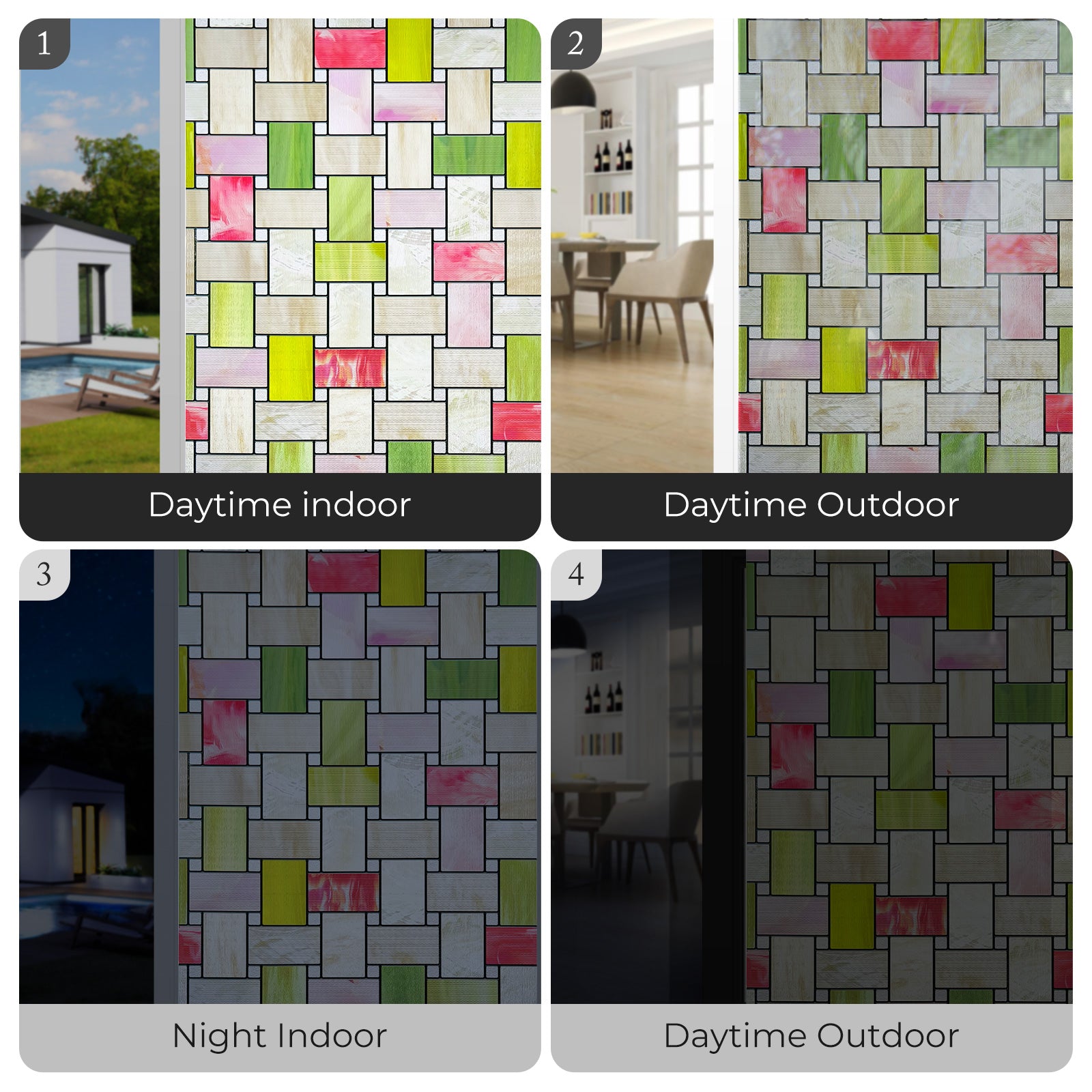 Film décoratif pour vitres teintées Blue Clover Glow