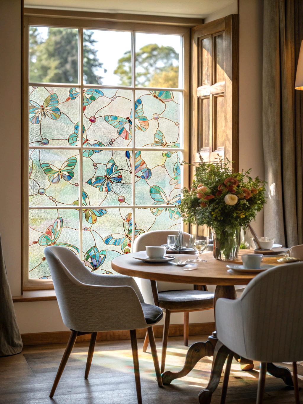 Film pour vitrail papillon