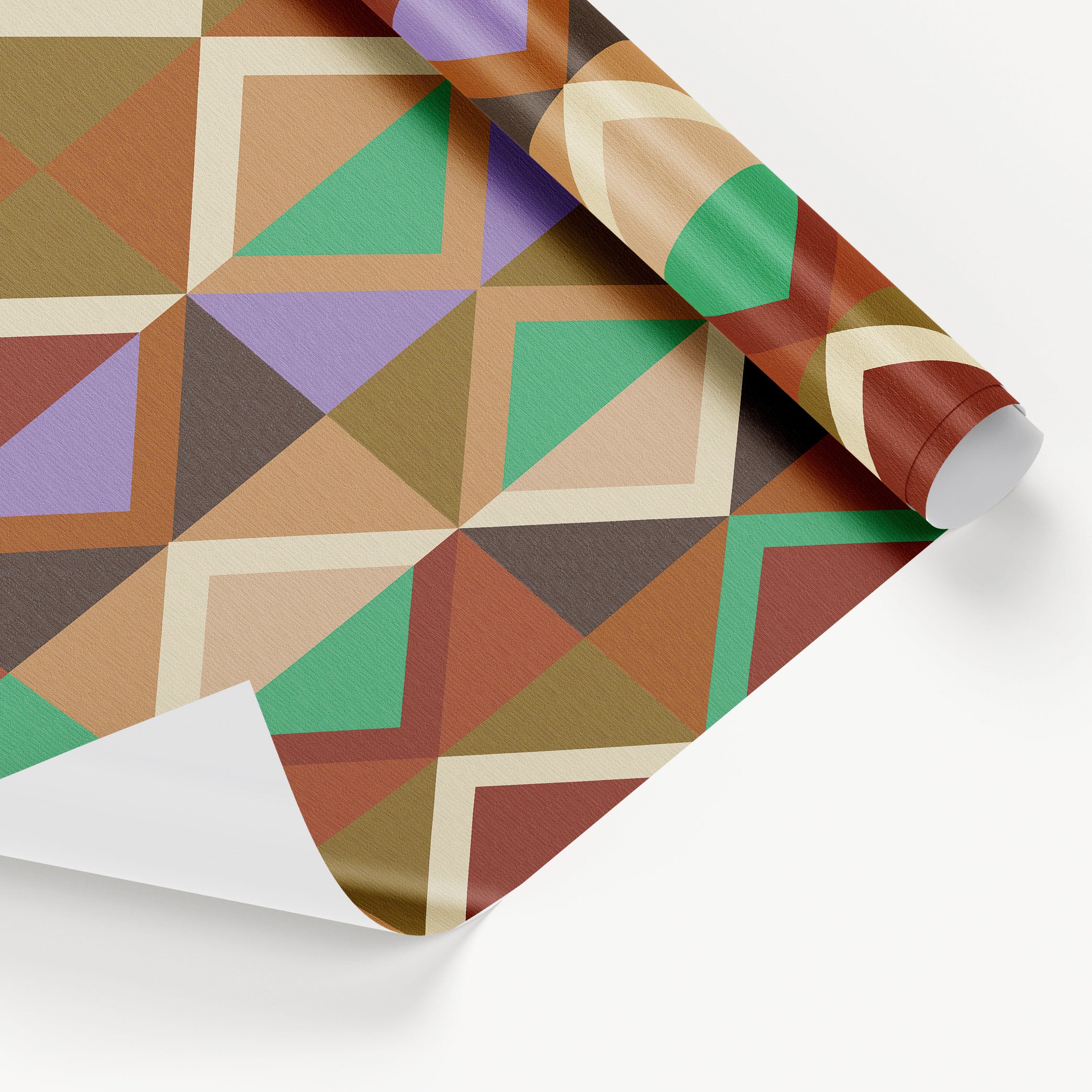 Papier peint adhésif Blue Flow Linearity – Géométrie moderne en beige mat et bleu marine