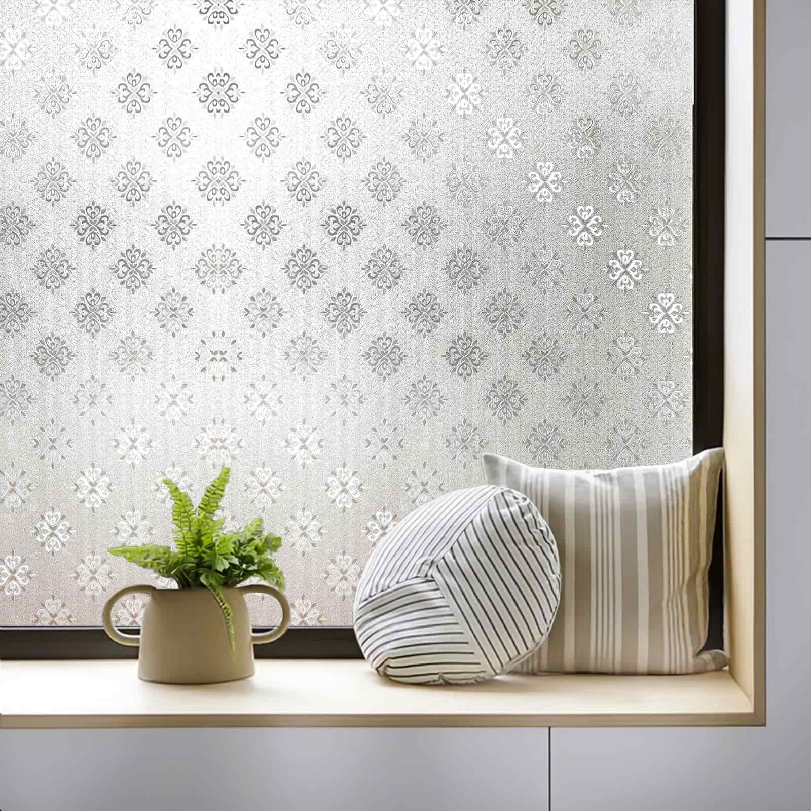 Frosted Bloom Stained Glass Decorative Window Film