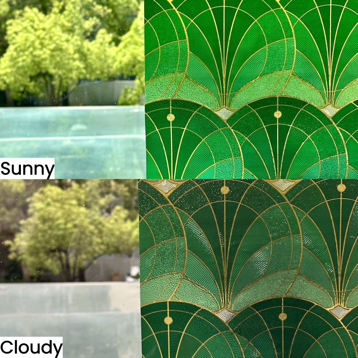 Película decorativa para ventanas con vitrales Eden