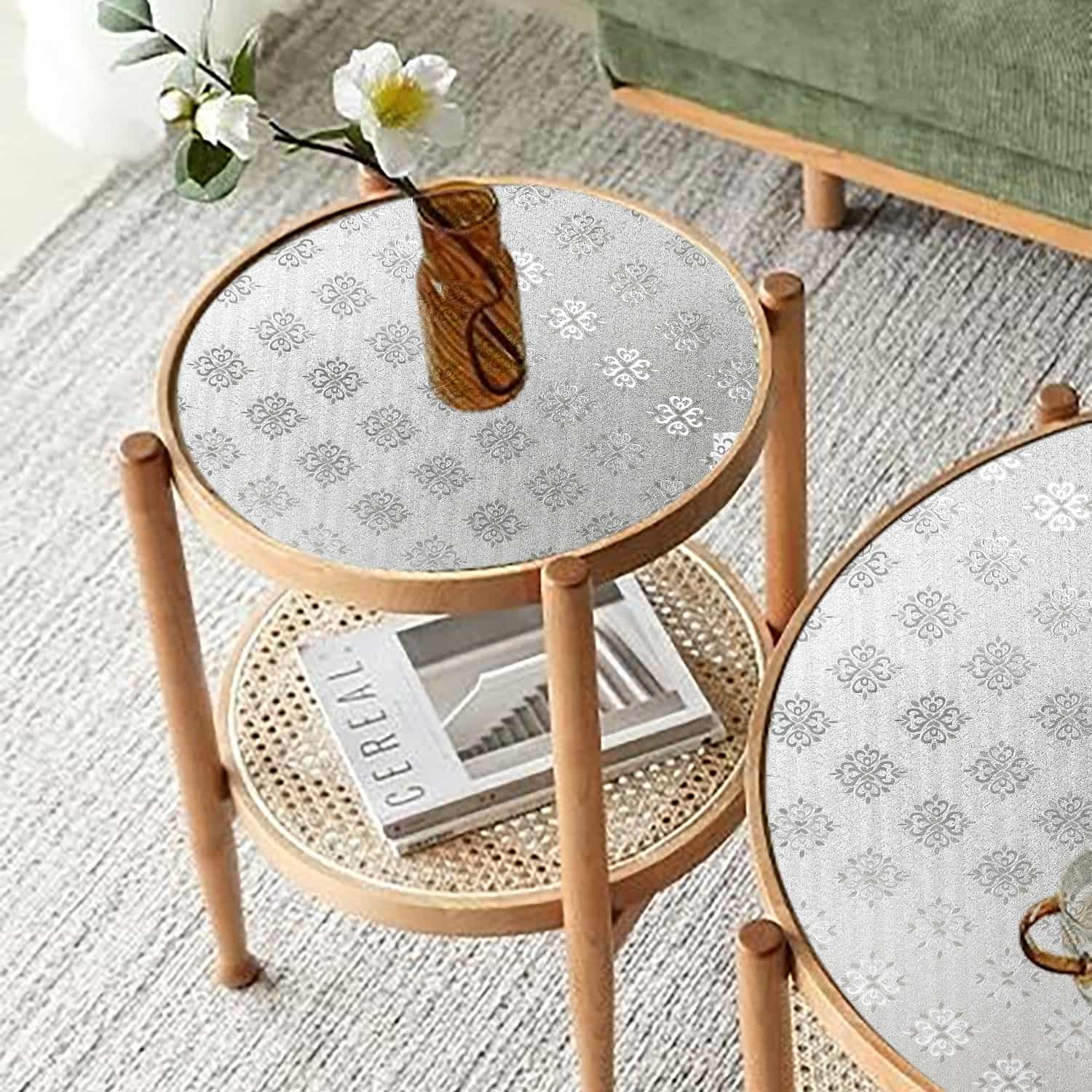 Frosted Bloom Stained Glass Decorative Window Film