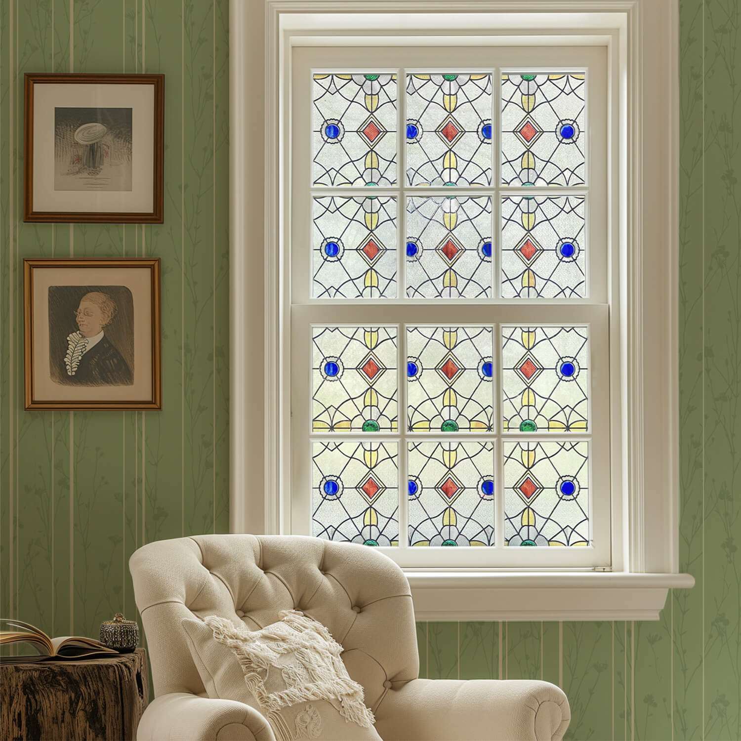 Pearls Stained Glass Decorative Window Film
