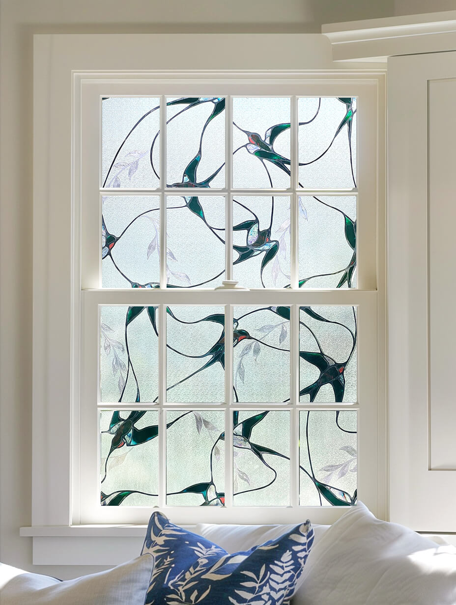 Swallow Stained Glass Window Film