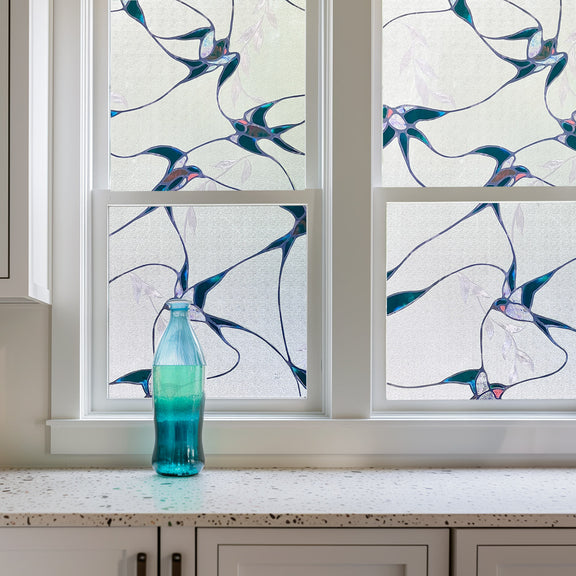 Swallow Stained Glass Window Film