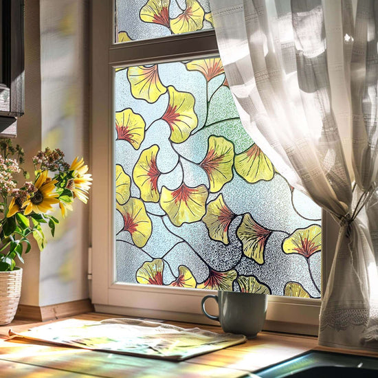 Ginkgo Stained Glass Window Film