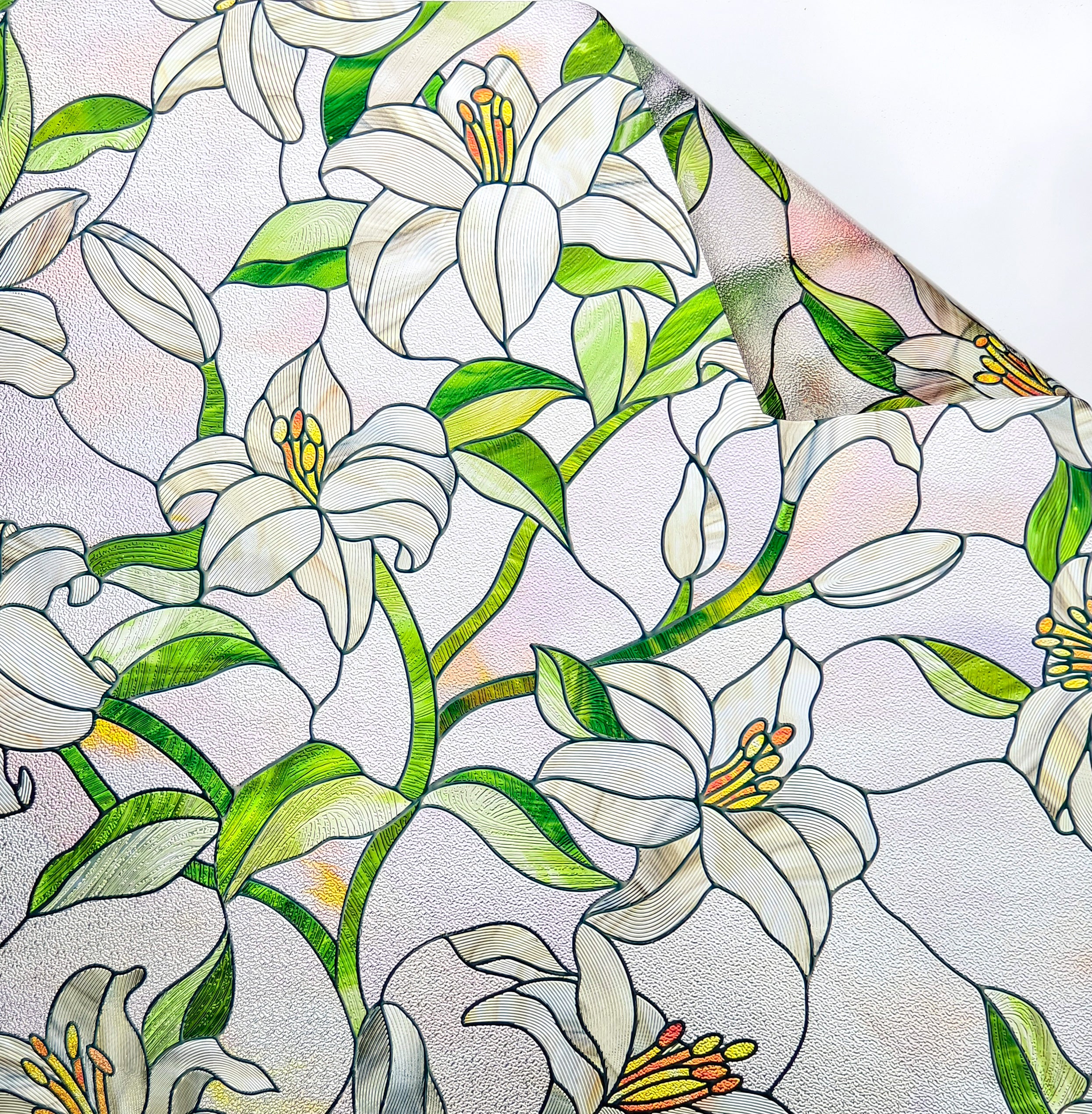 Lily Stained Glass Decorative Window Film