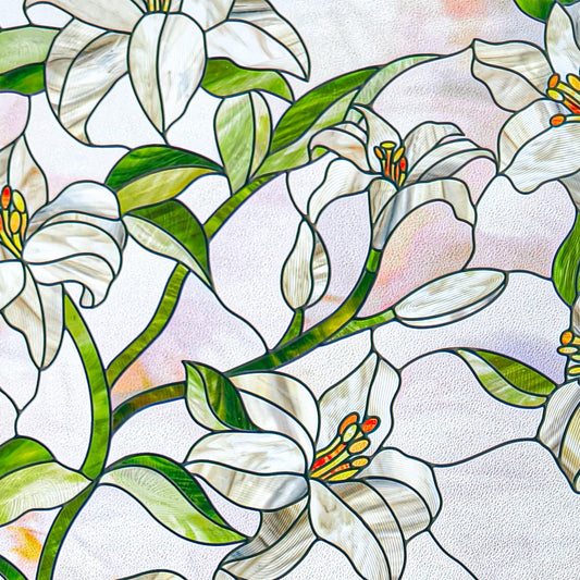 Lily Stained Glass Decorative Window Film