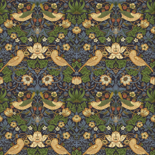 Strawberry Thief Peel And Stick Wallpaper - Self - Adhesive Vinyl Roll for Accent Walls